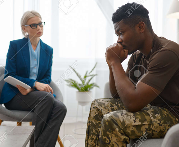 Two people sitting in a living room